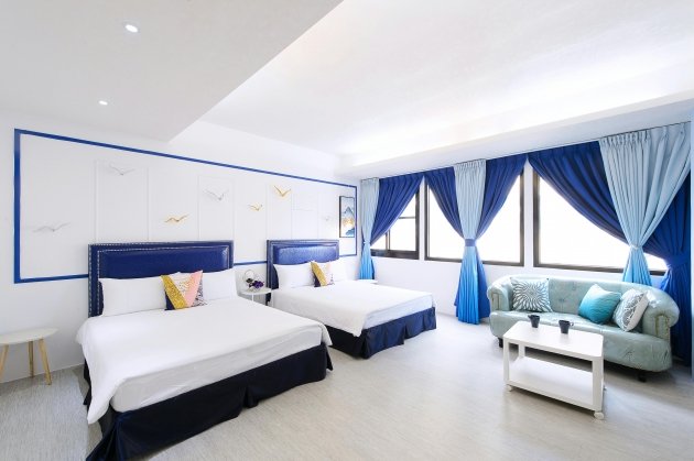 【漩藍四人房｜藍色舒眠療癒系】