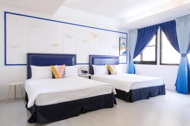 【漩藍四人房｜藍色舒眠療癒系】 - 房型照片